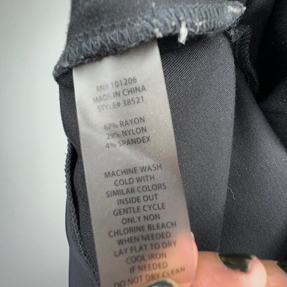 SOFT SURROUNDINGS Women's Stretchy Wide Leg Leggings High Waisted Black Size XLP - Picture 5 of 6